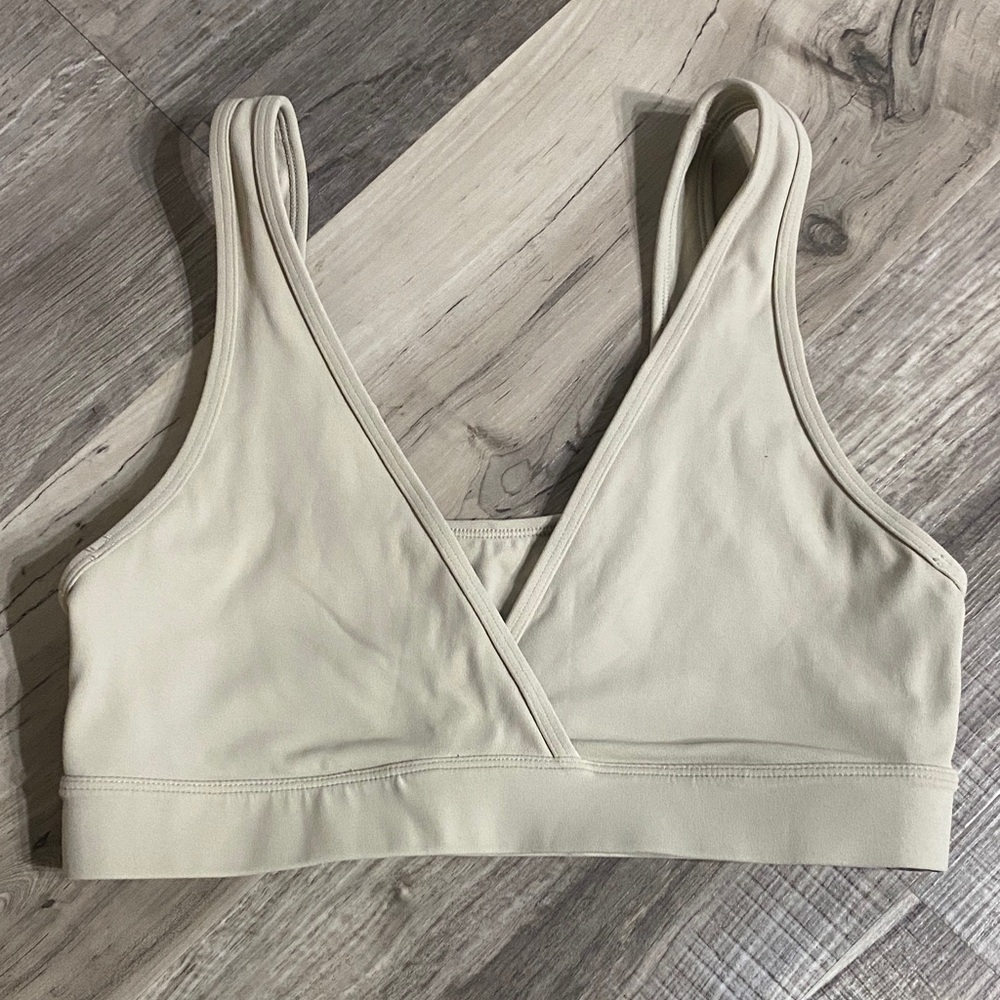CRZ YOGA Beige Wrap Nursing Bra